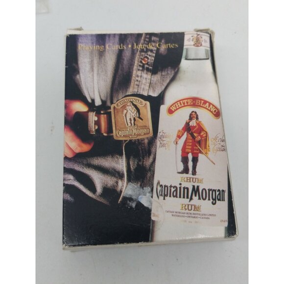 Vintage Captain Morgans Belt Buckle "The Captain"  3" x 2 3/8" & Playing Cards - Picture 10 of 11